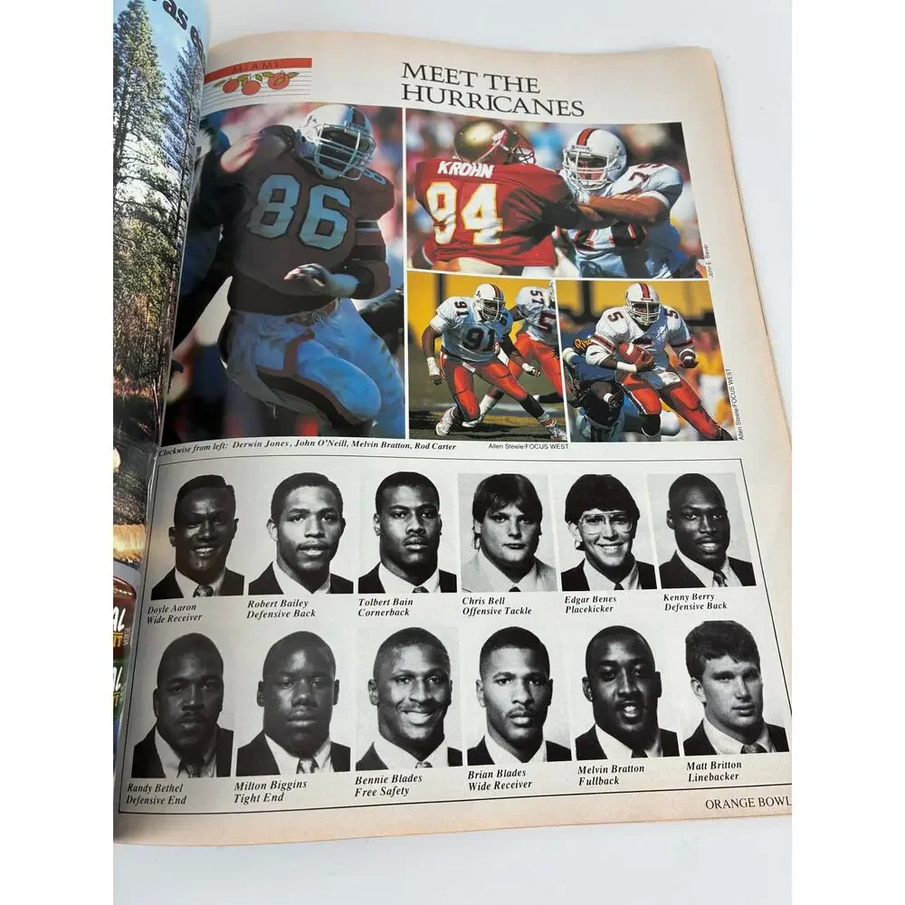 Orange Bowl Program 54th Annual National Championship 1988 Oklahoma vs Miami